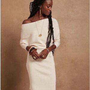 NWT BR Lending Ecovero Serene Sweater Dress